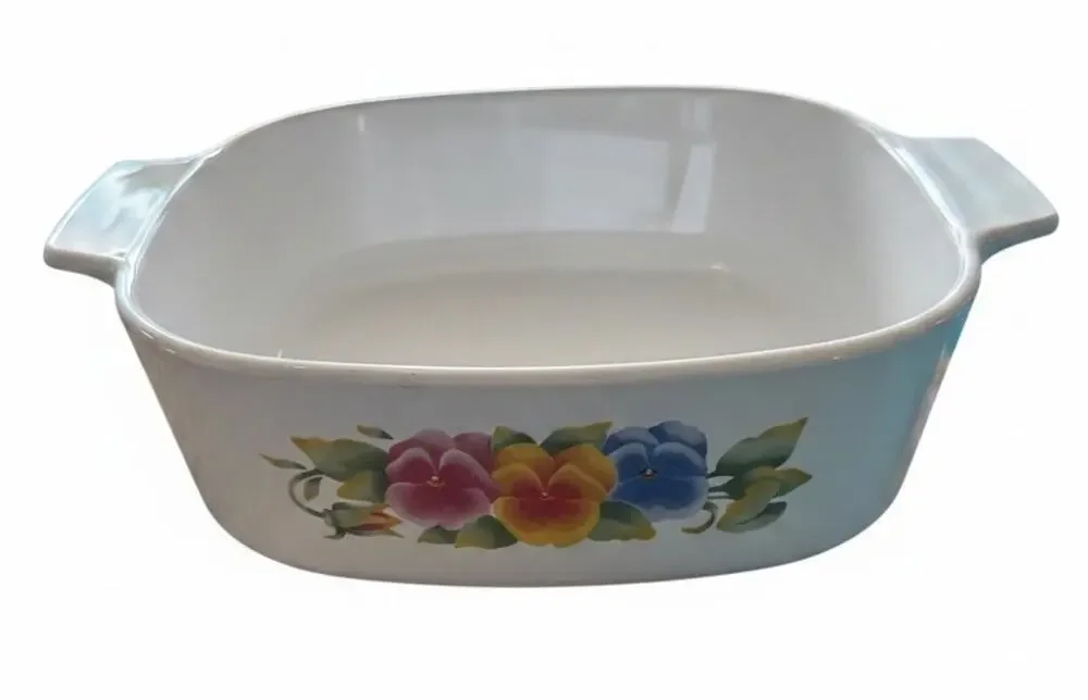 Corning Ware Summer Blush Pansies Casserole Dish A-2-B 2L NO LID